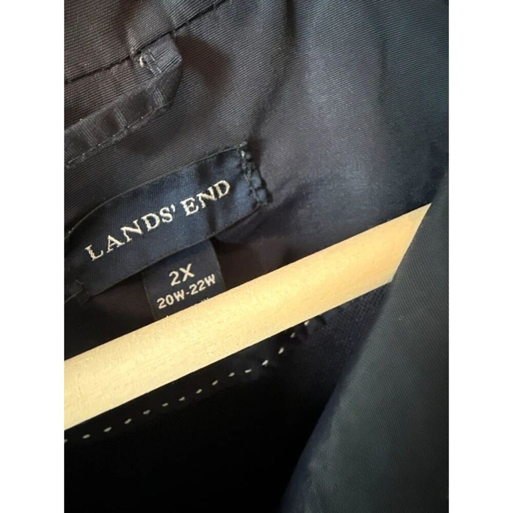 Lands' End Weatherproof Utility Rain Jacket – Plus Size 2X (20W-22W Black)
